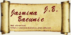 Jasmina Bačunić vizit kartica